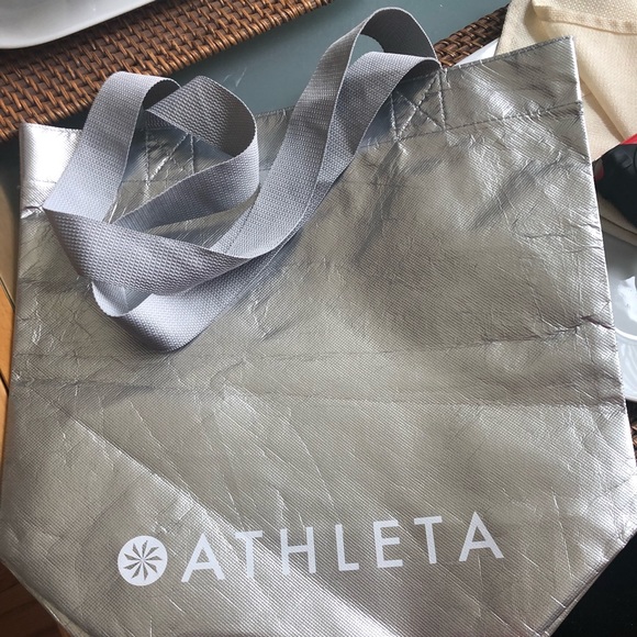 Athleta Handbags - Athleta silver handbag tote bag gym bag workout bag